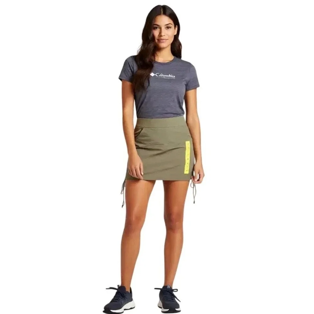 Columbia Skort Women XL Green Anytime Casual Omni-Shield Active Hiking Outdoor